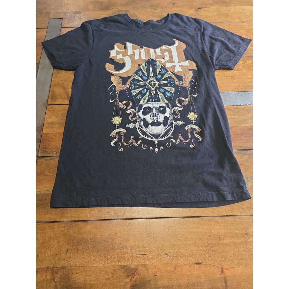 GHOST Band Shirt Large Papa Emeritus III Rock Heavy Metal Promo Tee Made In USA